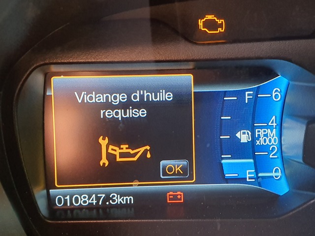 Vidange d'huile requise à 10000kms!!! - Ford Ranger - Pickup-Mania