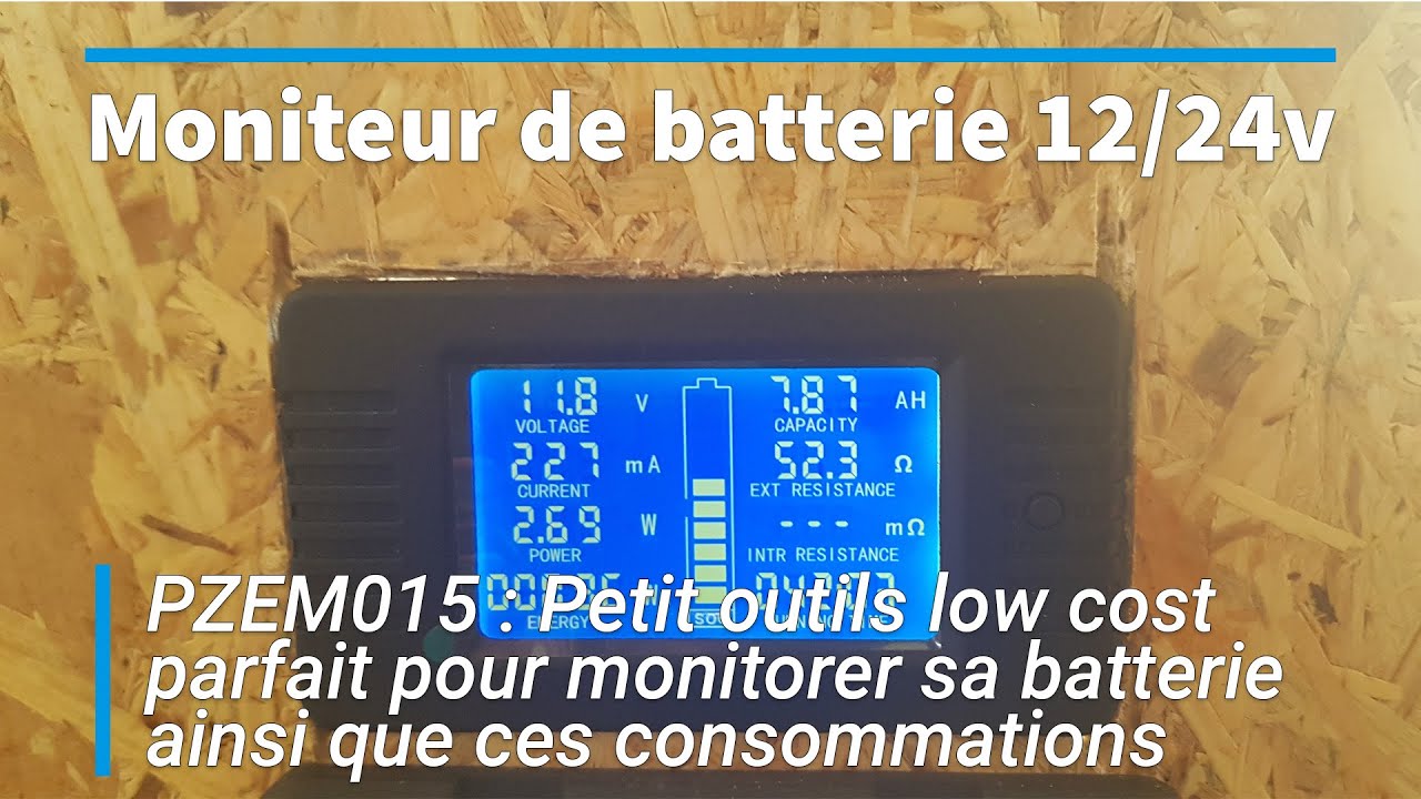 Moniteur de batterie, moniteur de batterie à écran couleur de 2,4 pouces,  ampèremètre coulomb de batterie Bluetooth sans fil 0-120 V, pour bateau,  camping-car, voiture, voiturette de golf, système : : High-Tech